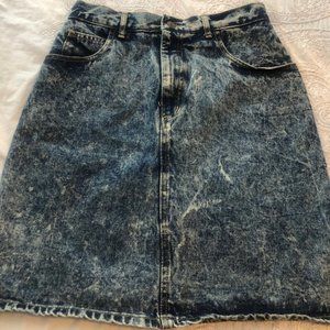 Georges Marciano Vintage Acid Washed Denim Mini Skirt Size 8